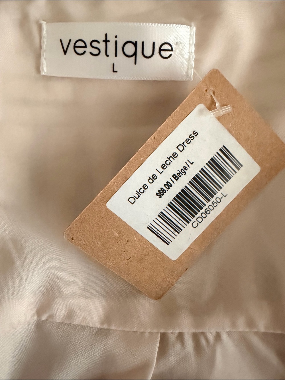 Vestibule Beige Midi Dress - Picture 4 of 4